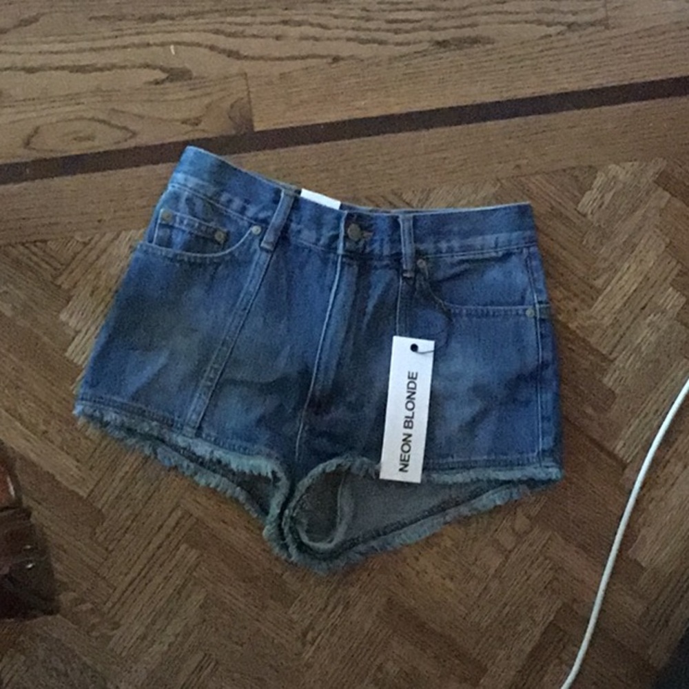 Neon Blonde jean shorts